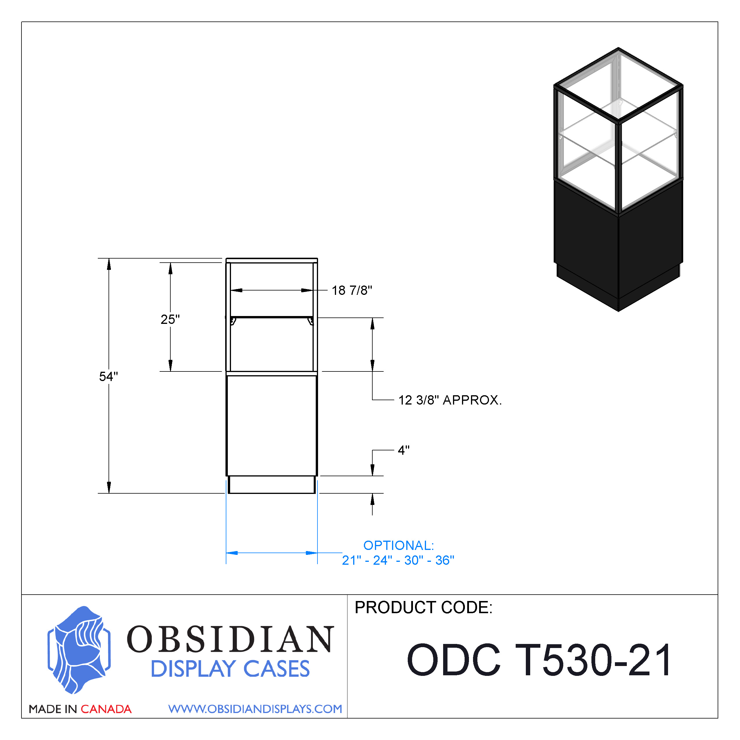 1/3 Short Tower Display