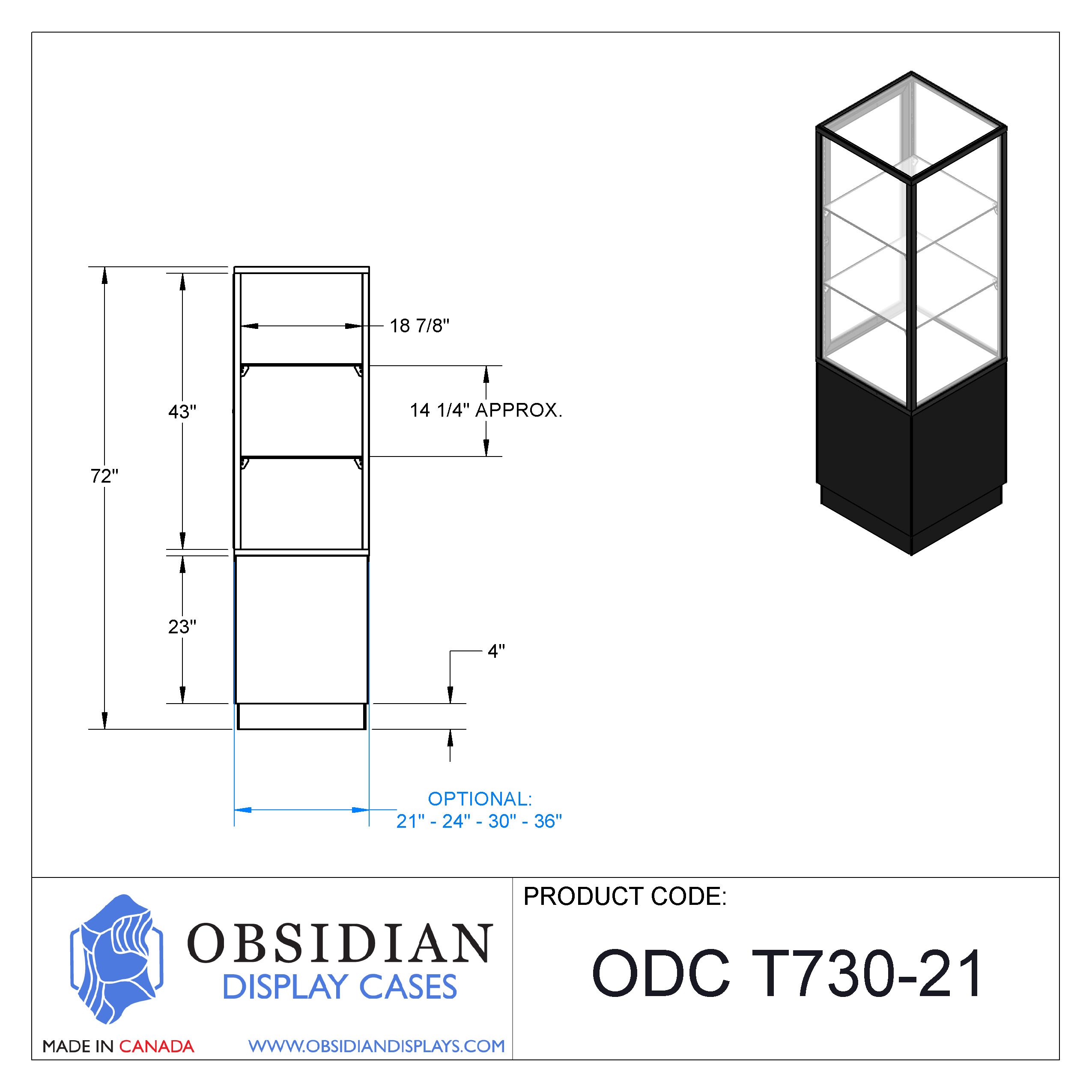 1/3 Tall Tower Display