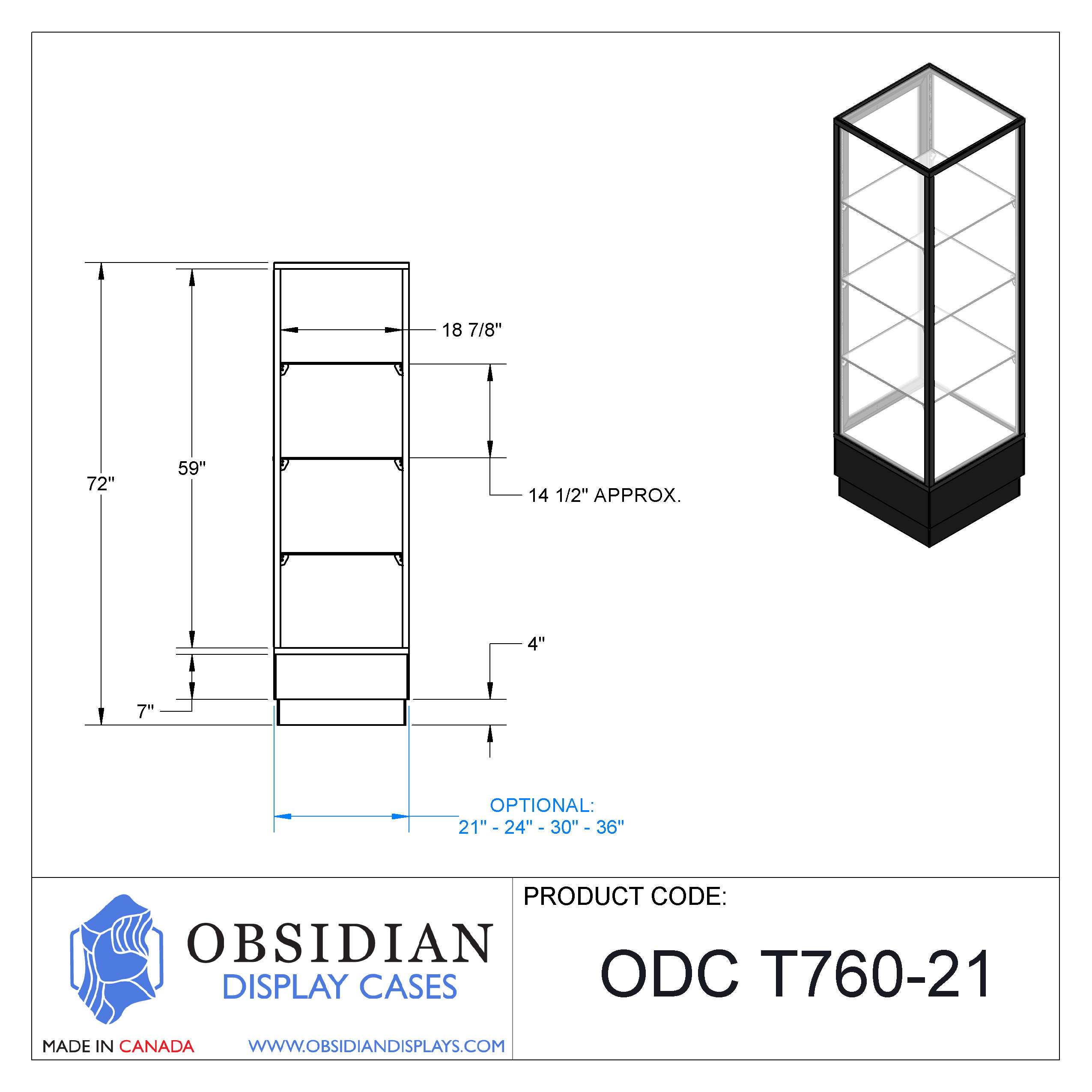 2/3 Tall Tower Display