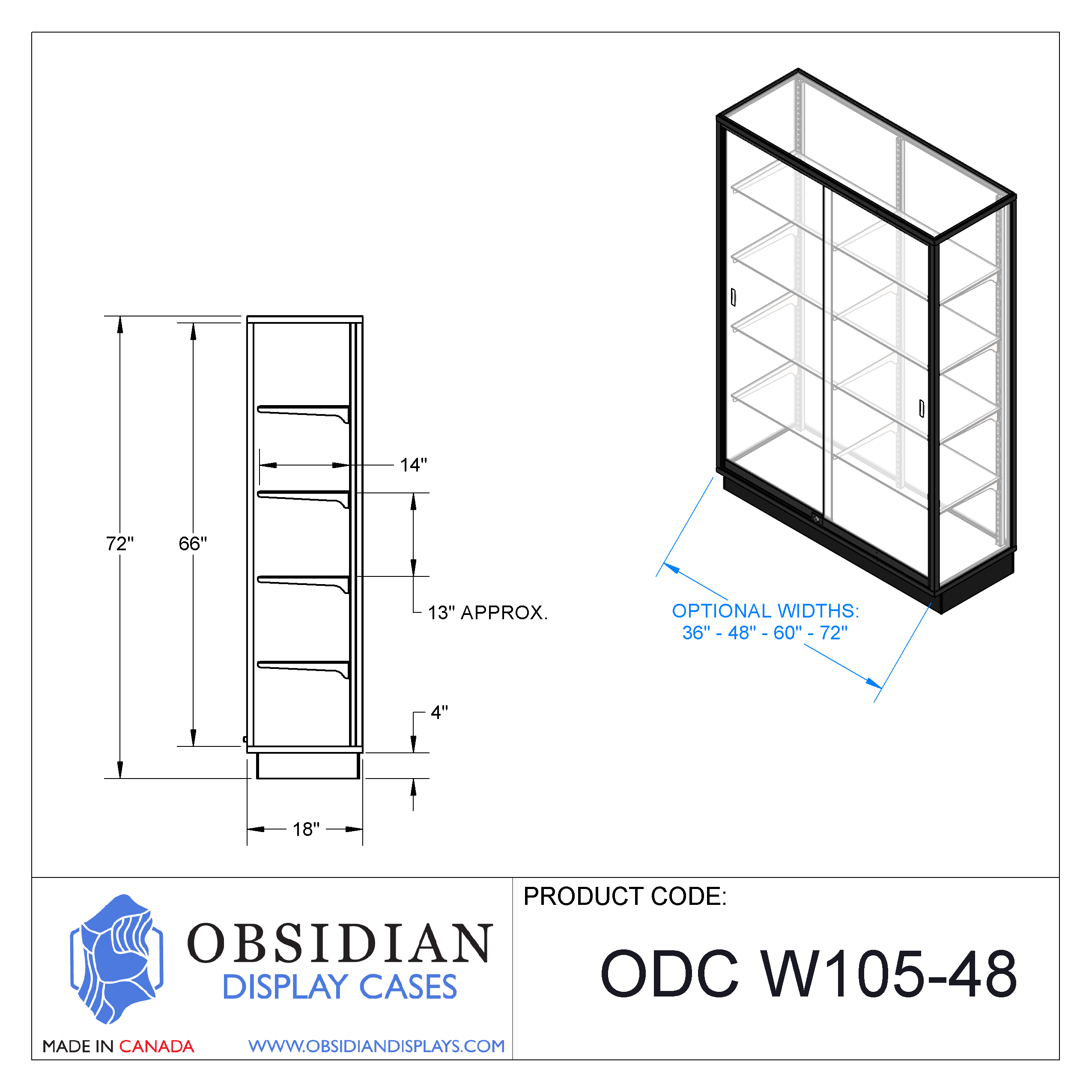 Full Style Glass Back Wallcase